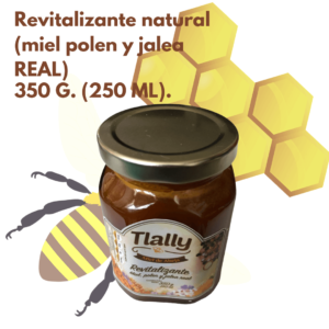 27-revilitizante natural (miel, polen, y jalea real) 350g. (250ml) vidrio