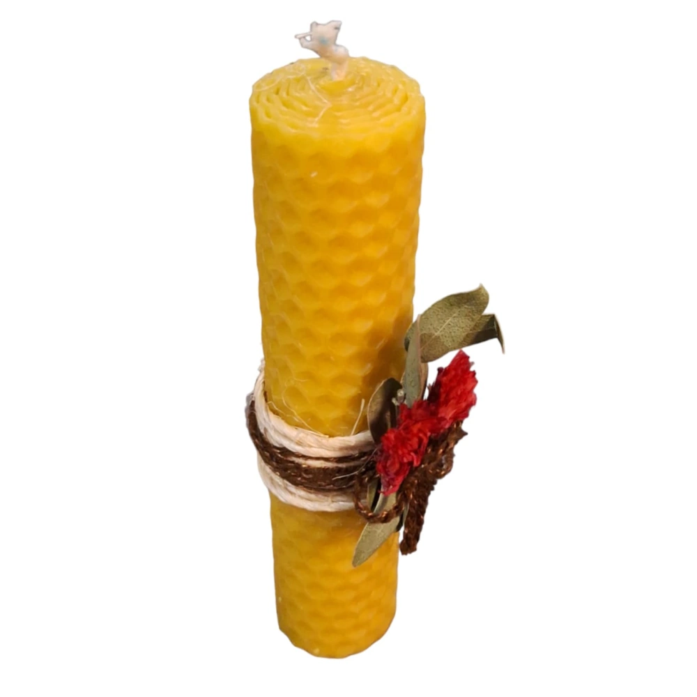 Velas de cera Abeja Natural, Velas de miel para rituales.(Pack 14 VELAS 10  cm x 2,4 cm) - SIN PARAFINA - 100% Artesanal,Origen Epaña en Sierra de La  Culebra y Sanabria (Zamora) 