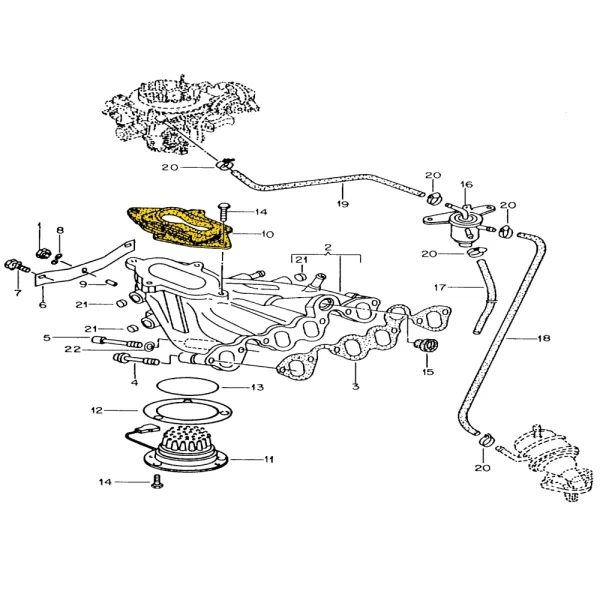 Brida De Carburador Para Golf/jetta A2/combi *Meyle - Imagen 4