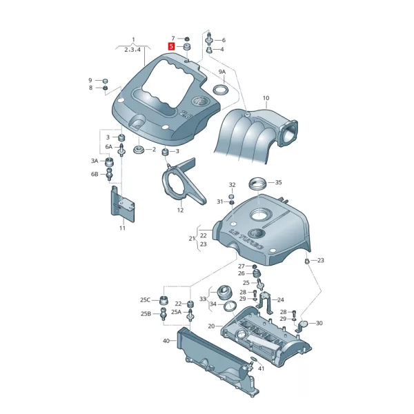 Boquilla De Tapa De Motor Para Golf Jetta A4 Volkswagen - Imagen 4