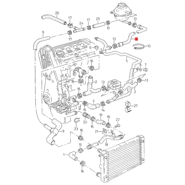 Manguera Para Deposito De Anticongelante De Jetta A-3 Automático *Importado - Imagen 4