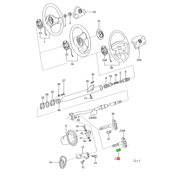 Buje De Dirección Original Para Pointer Volkswagen - Imagen 4