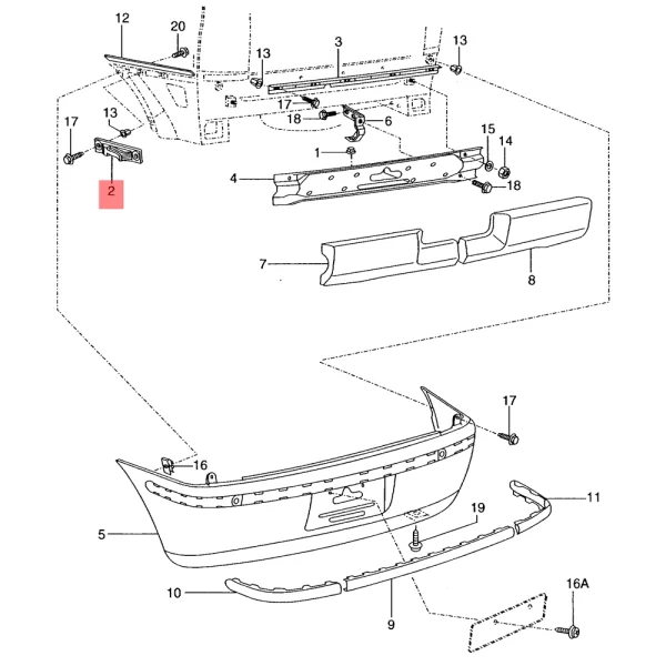 Guia Soporte De Facia Trasera Izquierdo Para Pointer - Imagen 7