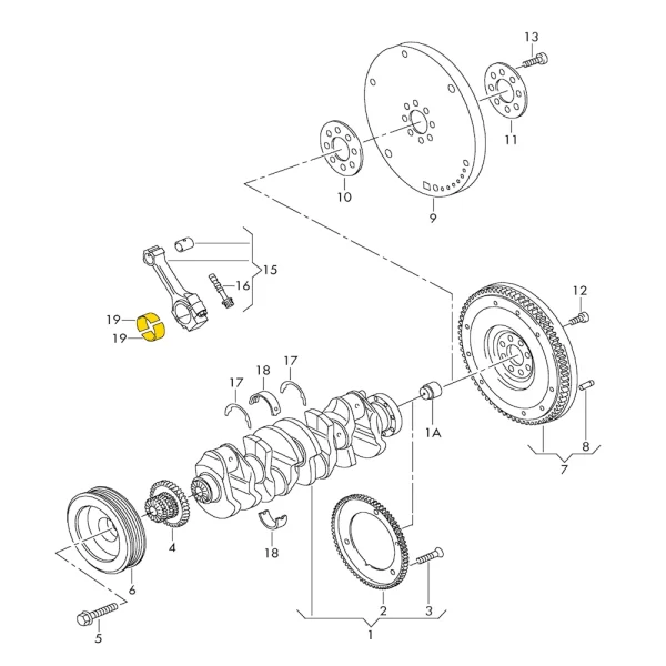 Metales De Biela Amarock Audi Golf Volkswagen - Imagen 4