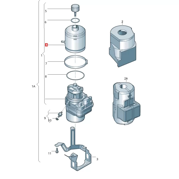 Deposito Dirección Hidráulica Para A1-Fox-Lupo-Polo-Spacefox *Volkswagen - Imagen 4