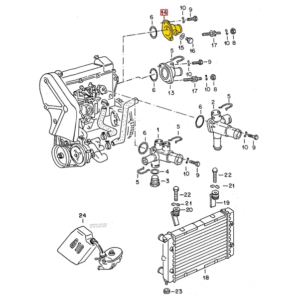 Brida De Toma De Agua Para Caribe/Atlantic/Golf/Jetta A2/A3 - Imagen 4