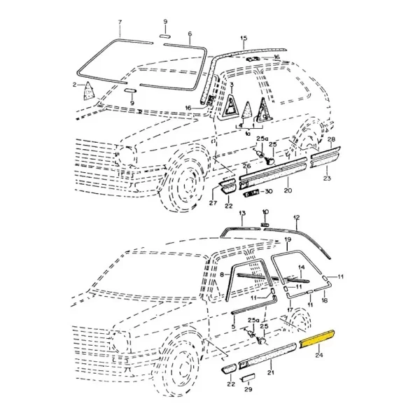 Moldura Trasera Izquierda Para Golf Jetta Volkswagen - Imagen 4