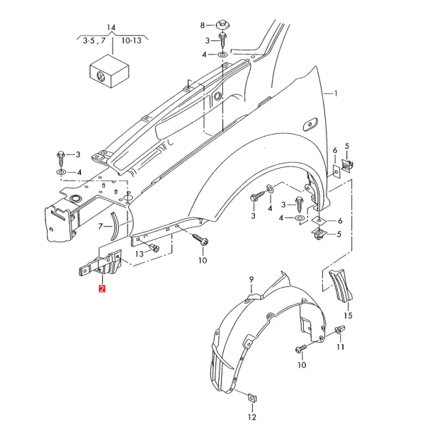 Tirante Facia Derecho Para Jetta Volkswagen - Imagen 6