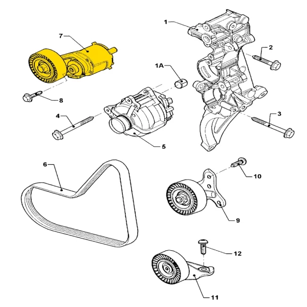 Polea Tensora de Alternador Bora 2.5L - Imagen 6