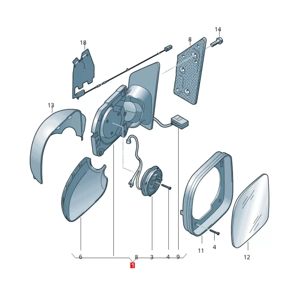 Carcaza De Espejo Derecho Para Caddy *Volkswagen - Imagen 6