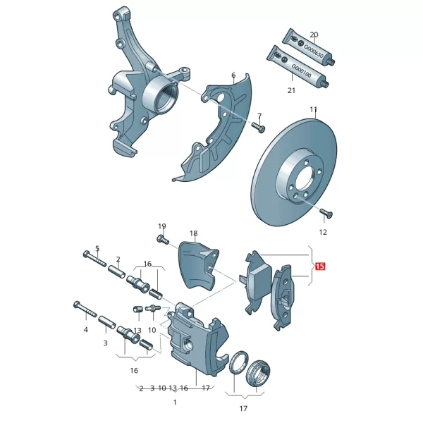 Balata Delantero Para Golf/Jetta A4 *Volkswagen - Imagen 4