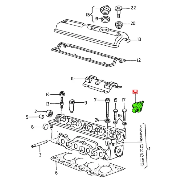 Bulbo De Aceite (azul) Para Golf/Jetta A2 A3 1800 *Bruck - Imagen 3