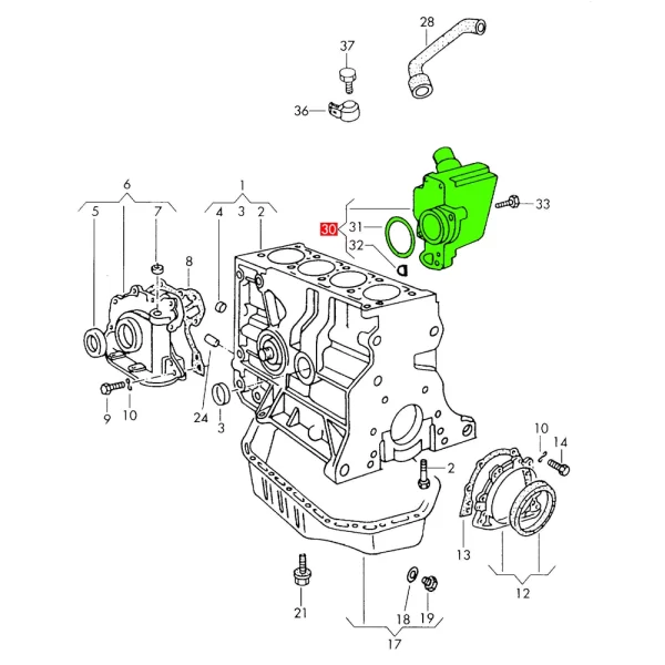 Brida Separadora De Aceite Para Polo/lupo Volkswagen - Imagen 3