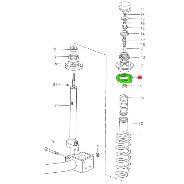 Goma Resorte Para Amortiguador Trasero Superior para Golf/Jetta A-2/a-3 *Bruck - Imagen 4