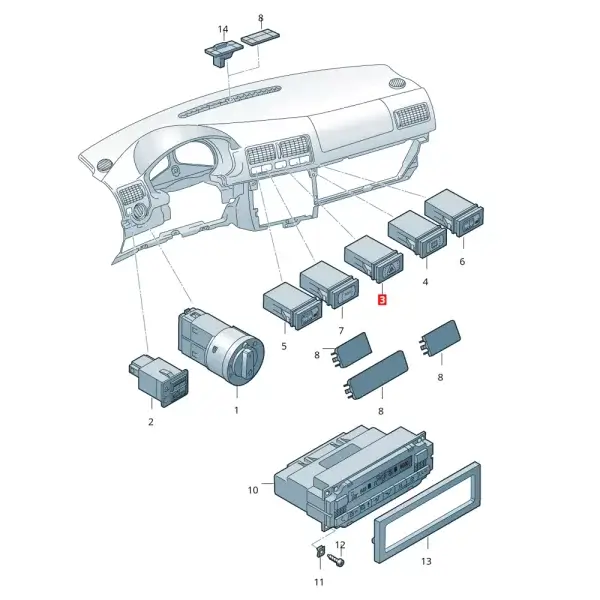 Switch Intermitentes Para Golf Jetta A4 *Volkswagen. - Imagen 5