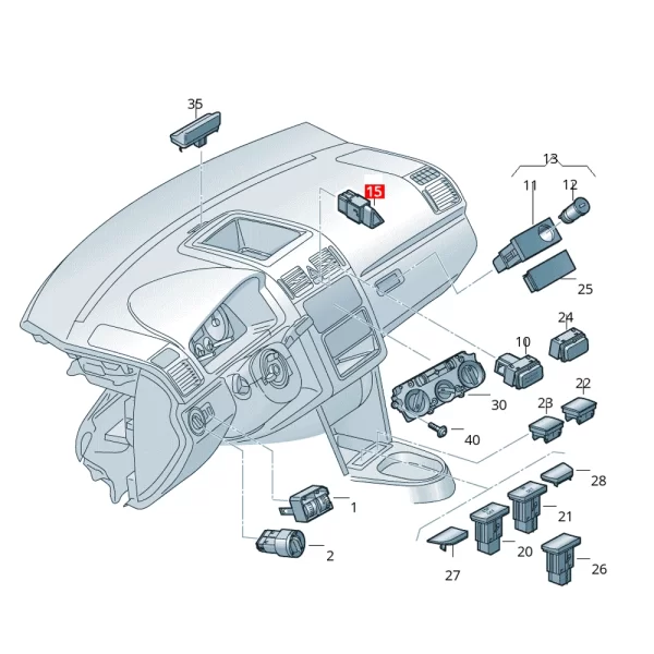 Switch Intermitentes Para Bora 2005-2010 *Volkswagen. - Imagen 5