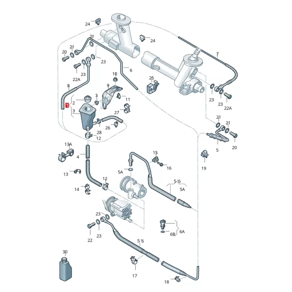 Depósito Dirección Hidráulica Para Jetta Golf MK6 *Importado - Imagen 7