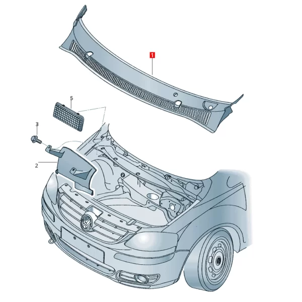 Deflector de Agua Para Polo/CrossFox/Sportvan 1.6L *Volkswagen - Imagen 5