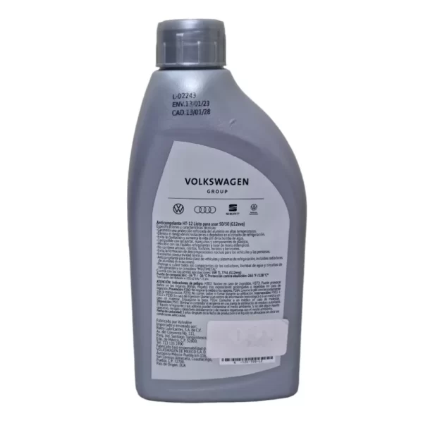 Anticongelante HT12 (G12Evo) Listo Para Usar 50/50 *Volkswagen - Imagen 2