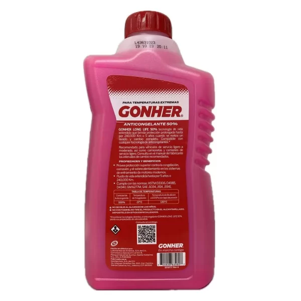 Anticongelante Refrigerante uso directo orgánico concentración 50% Rosa 946ml - Imagen 2