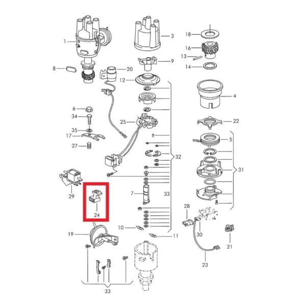 Transmisor De Impulsos (Hall) Para Vocho 1600¡ Fuel Injection *Bruck - Imagen 6