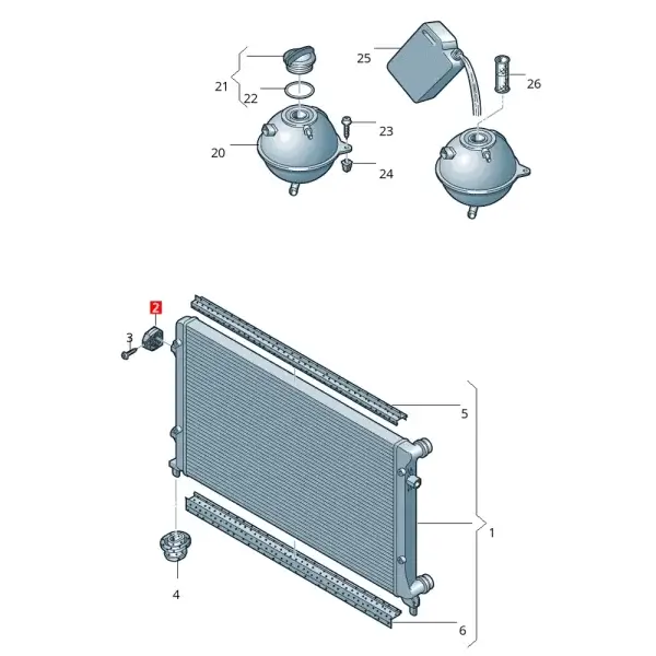 Goma soporte Inferior de Radiador Para Bora *Volkswagen - Imagen 5