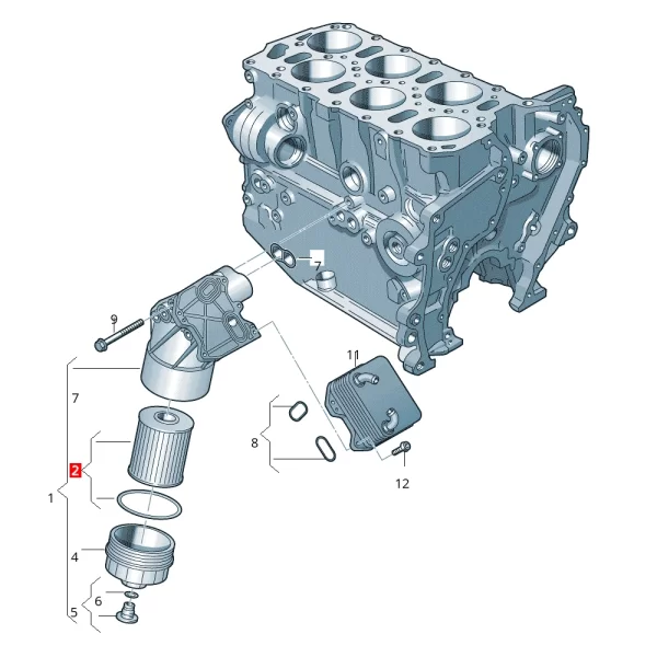 Filtro de Aceite Para Passat Touareg Cc *Volkswagen - Imagen 8