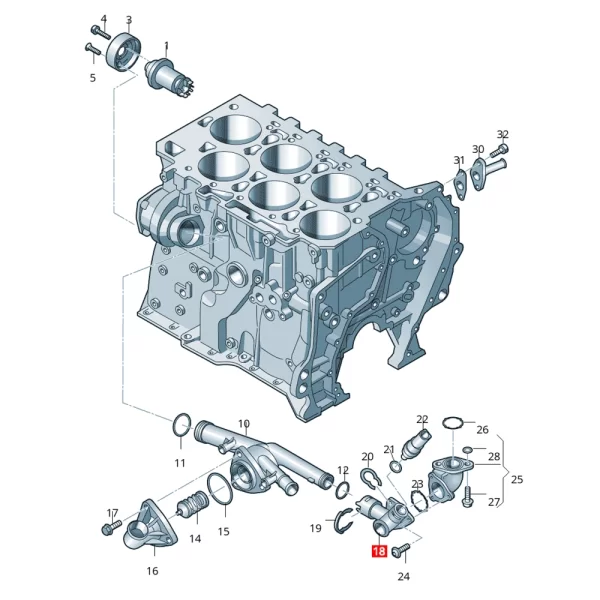 Brida de Agua Para Passat *Volkswagen - Imagen 8