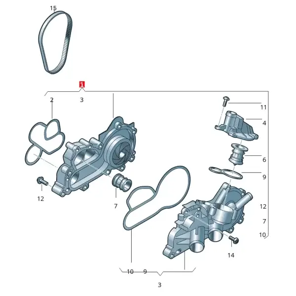 Bomba de Agua Para Cady Audi A1 A4 Q3 *Importado - Imagen 7