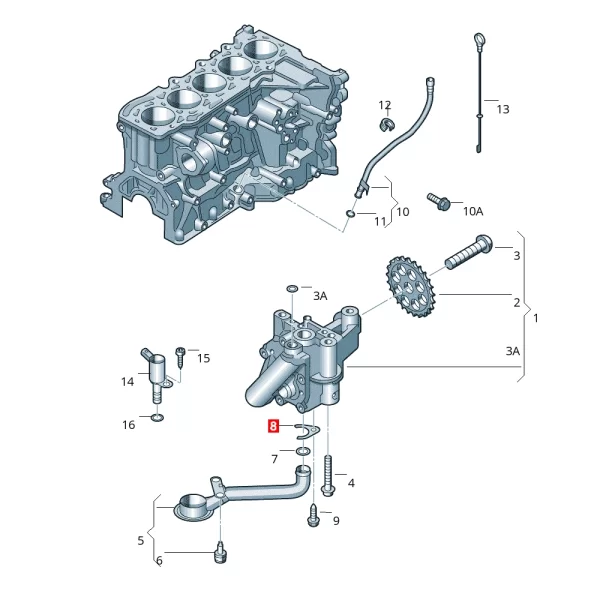 Soporte De Bomba De Aceite Para Bora Jetta *Volkswagen - Imagen 4