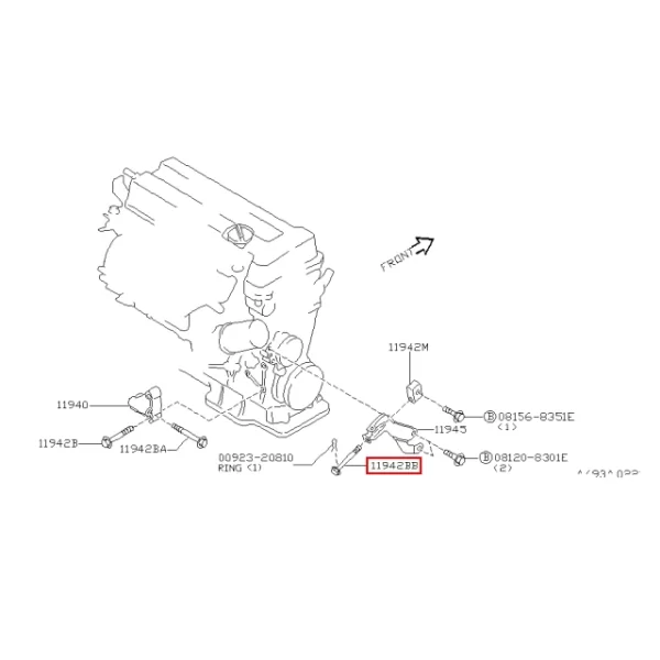 Tornillo Tensor Alternador Para Nissan D-21 Nissan - Imagen 3