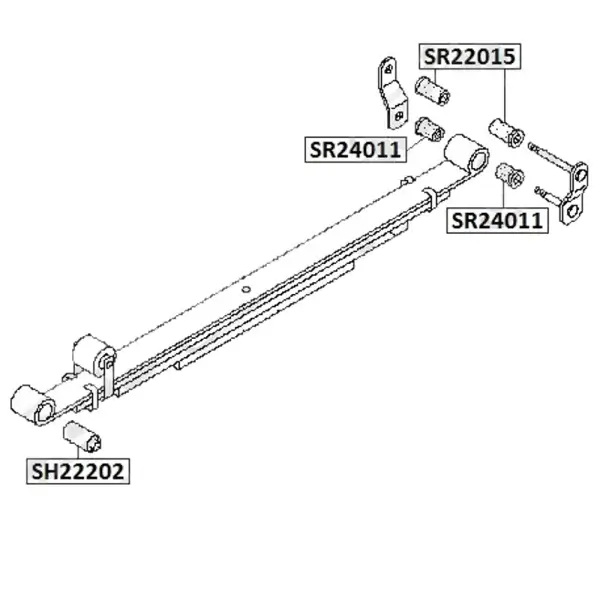 Buje de Muelle Trasero Para Nissan D-21 Pick up *Nissan - Imagen 4