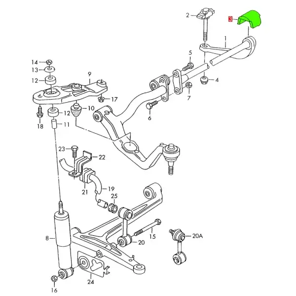 Buje de Barra de Torsion para Eurovan *Volkswagen - Imagen 3