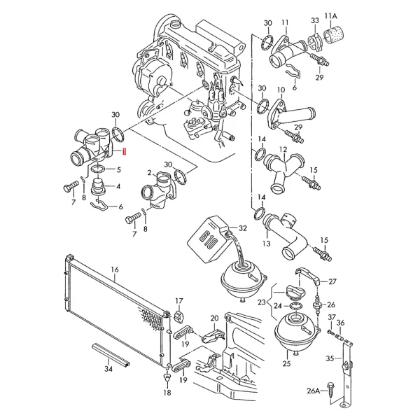 Brida Toma de Agua Para Golf Jetta A2 *Volkswagen - Imagen 6