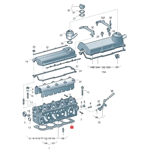 Junta De Cabeza Para Golf Jetta A4 *Volkswagen - Imagen 5