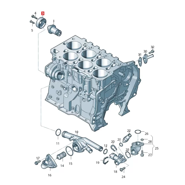 Polea De Bomba Agua Para Golf Jetta Passat *Volkswagen - Imagen 2