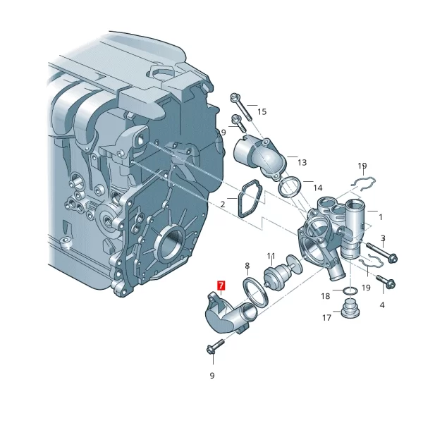 Brida Toma Agua Para Golf Jetta Passat *Volkswagen - Imagen 4