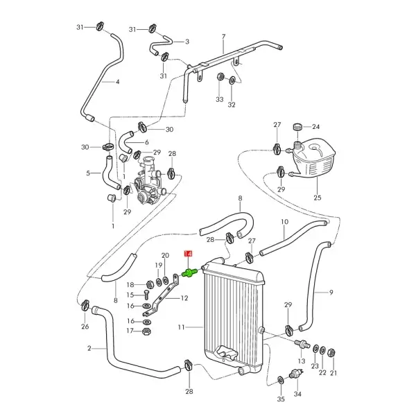 Soporte De Radiador Para Pointer *Volkswagen - Imagen 2