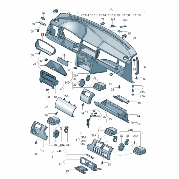 Caja De Instrumentos Para Pointer *Volkswagen - Imagen 4
