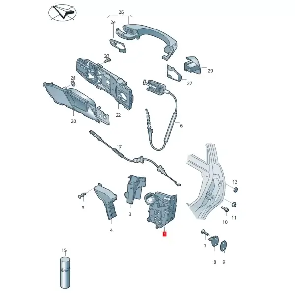 Chapa De Puerta Trasera Izquierda Para Jetta MK7 *Volkswagen - Imagen 4