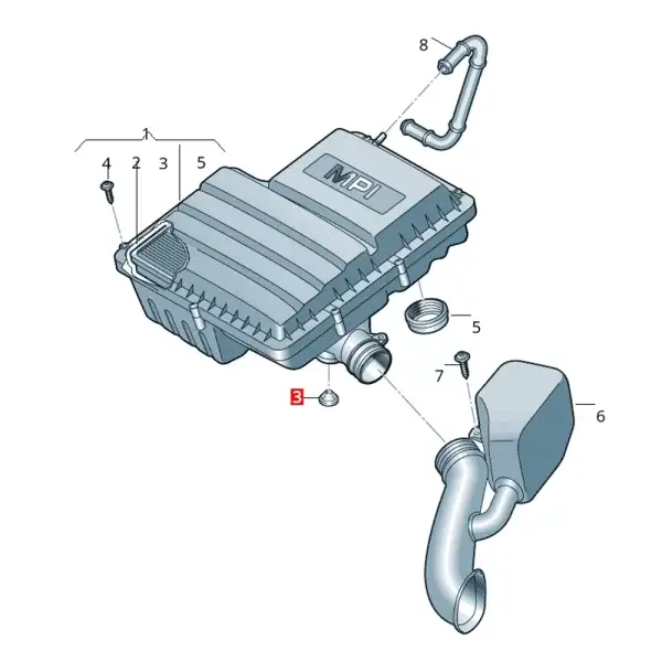 Goma de Soporte Para Bora *Volkswagen - Imagen 5