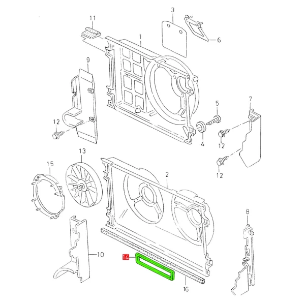 Banda De Motoventilador Para Golf Jetta Passat *Volkswagen - Imagen 4
