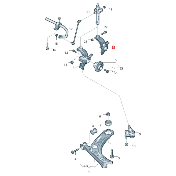 Mangueta Delantero Derecho Para Passat Jetta *Volkswagen - Imagen 4