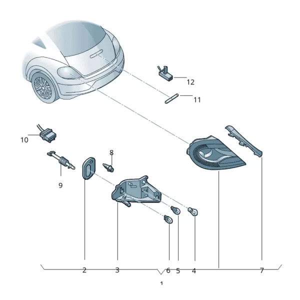 Soporte De Calavera Derecho Para Beetle *Volkswagen - Imagen 5