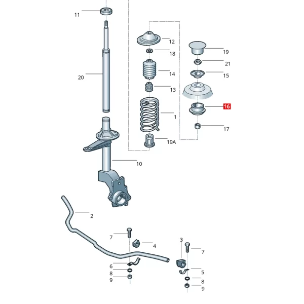 Soporte De Amortiguador Delantero Para Pointer *Nikko (Safety) - Imagen 6