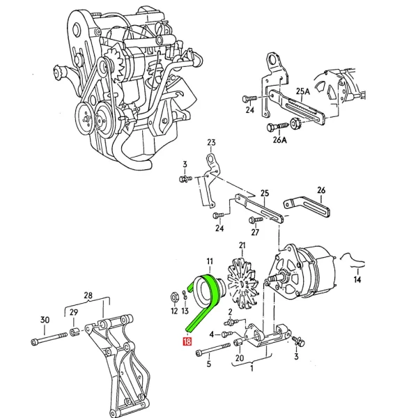 Banda De Alternador Para Golf Jetta A2 *Bruck - Imagen 2