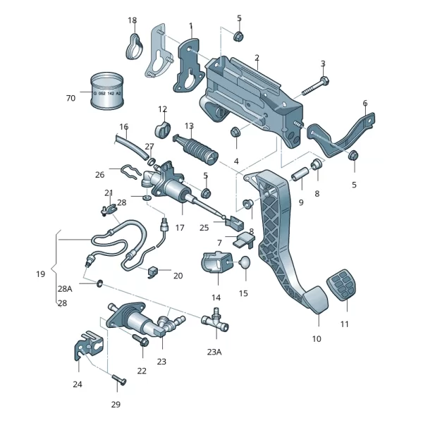 Resorte De Pedal De Clutch Para Golf Jetta A-4 *Volkswagen - Imagen 4
