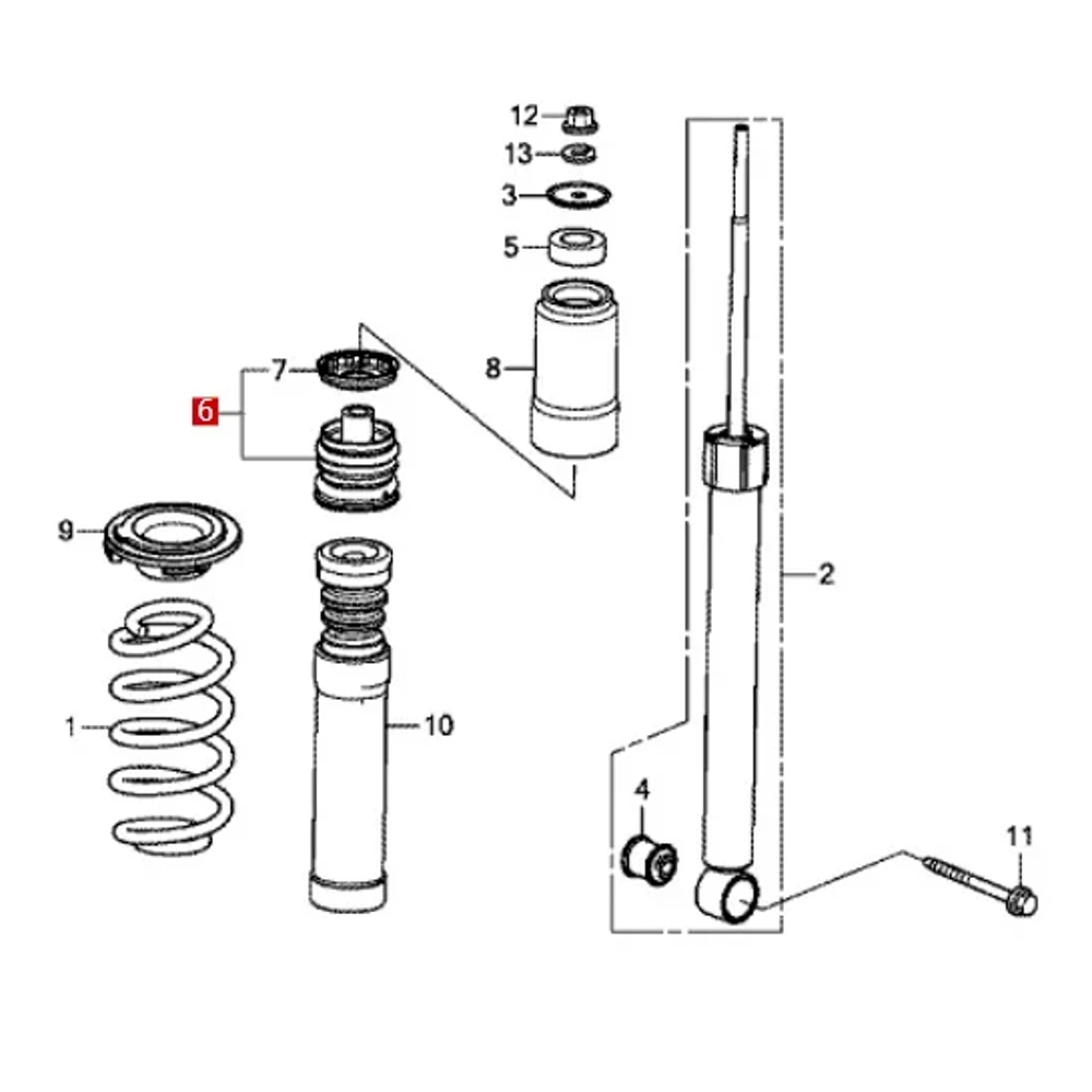 Par Soportes de Amortiguador Traseros Para Honda City *Importado - Imagen 3