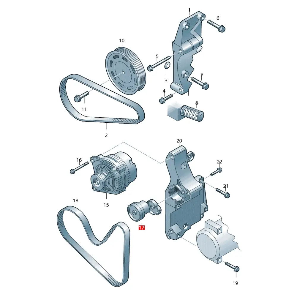 Tensor Pta Para Caddy Transporter Polo/Vento *Volkswagen - Imagen 7