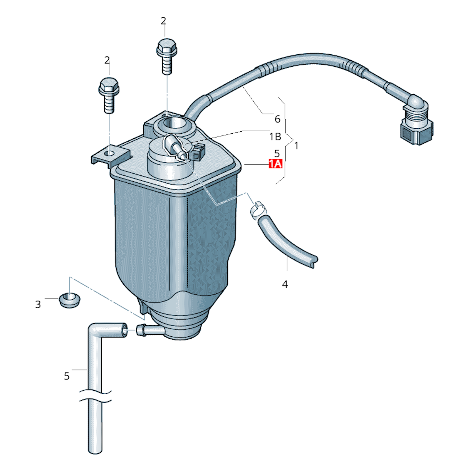 Deposito Recuperación Vapores Gas (Canister) Para Jetta - Imagen 8